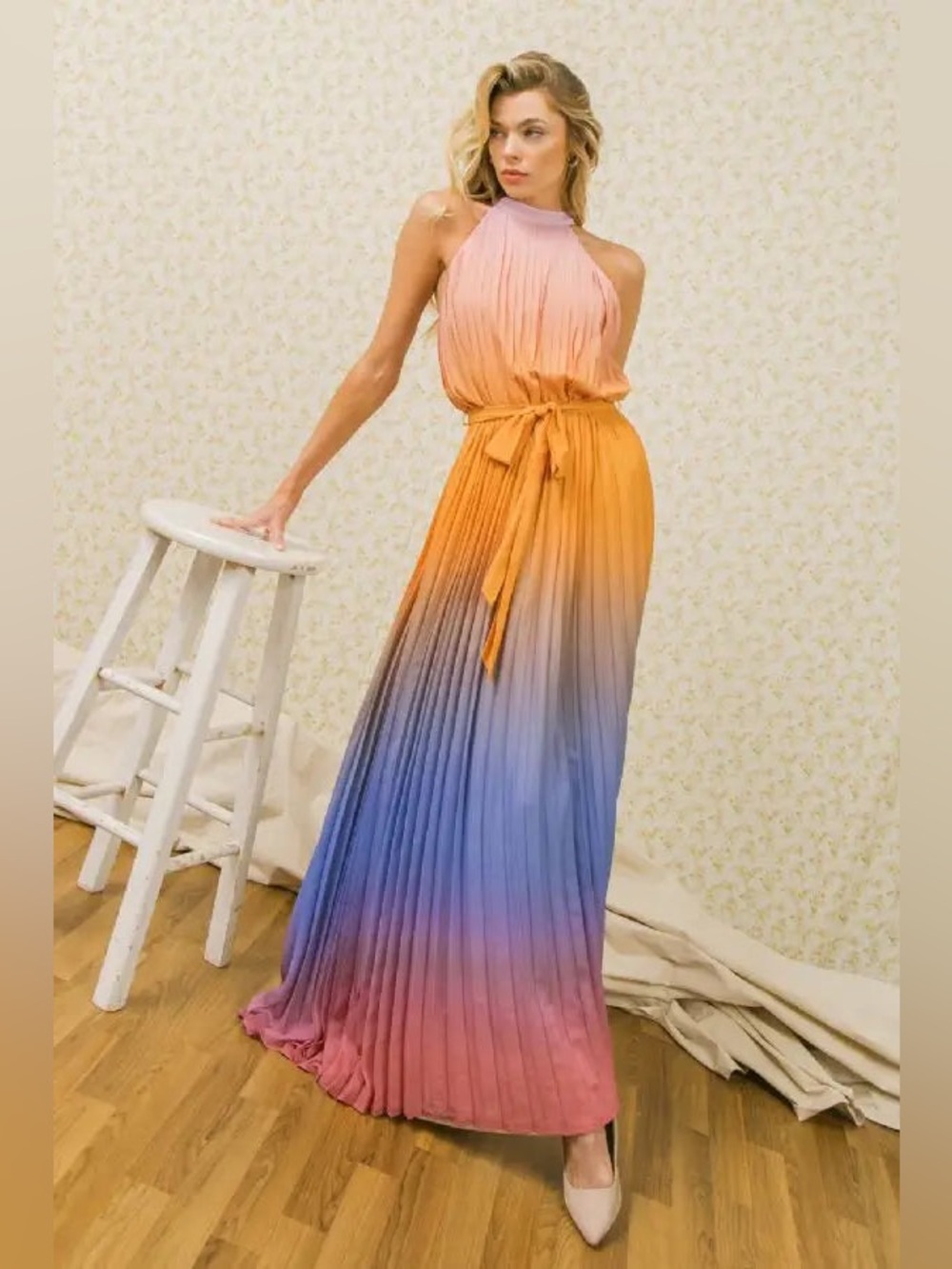 Flying Tomato Ombre Sunsets Maxi Dress
